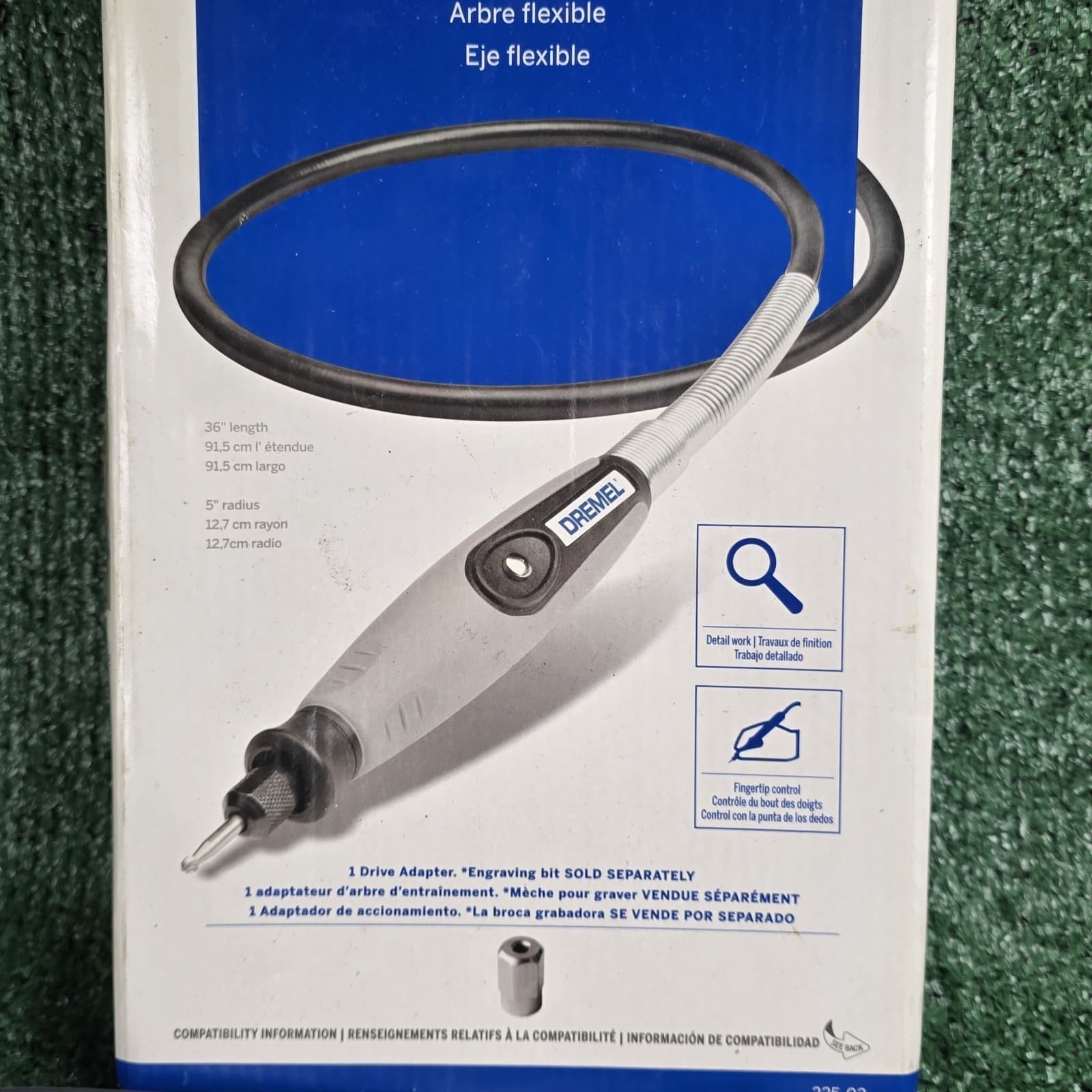 New Open Box Dremal Flex 36" Shaft 6" Bend Radius 1/8 Collet Included - Thumbnail 7