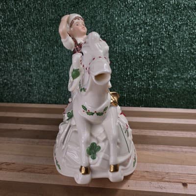 Lenox Tea Pot Elf and Rocking Horse Santa Holiday Toy Shop Christmas Holly - Thumbnail 4
