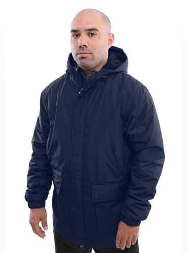 New Admiral Men Size XL Navy Rival Padded Bench Coat Jacket #0852 Hooded - Thumbnail 9