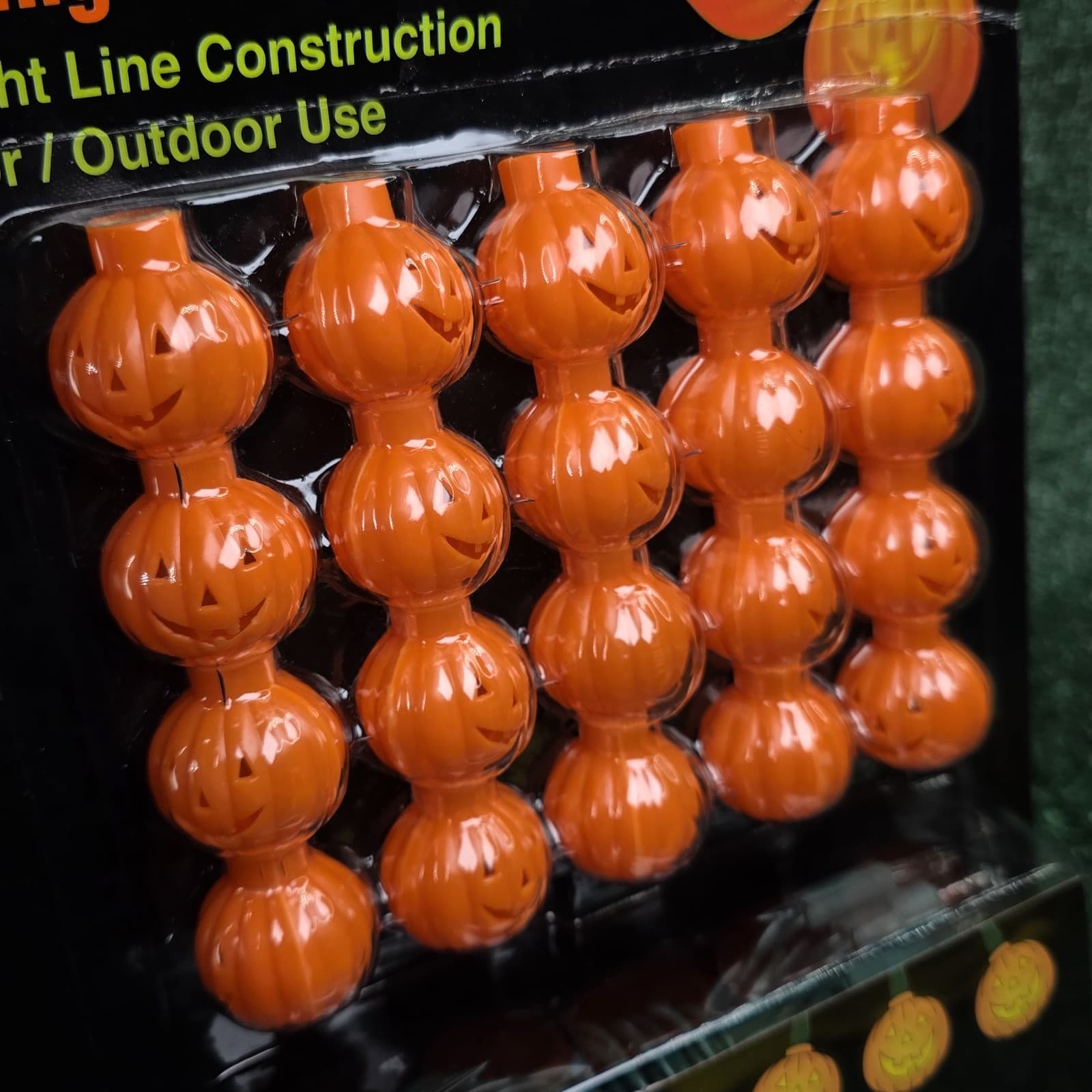 VTG HALLOWEEN SUPER LIGHTS FLASHING MINI PUMPKINS 20CT INDOOR & OUTDOOR KMART - Thumbnail 4