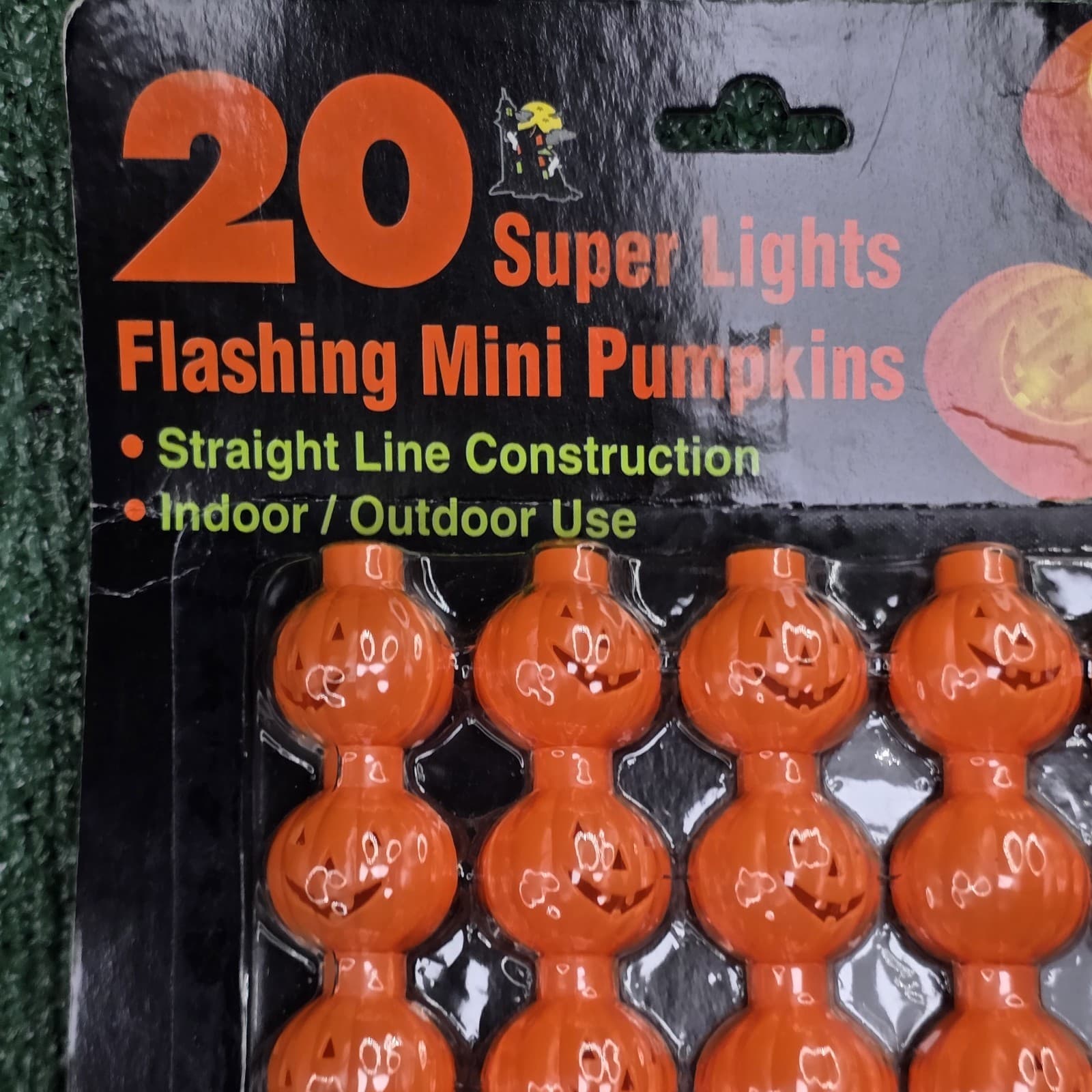 VTG HALLOWEEN SUPER LIGHTS FLASHING MINI PUMPKINS 20CT INDOOR & OUTDOOR KMART - Thumbnail 2
