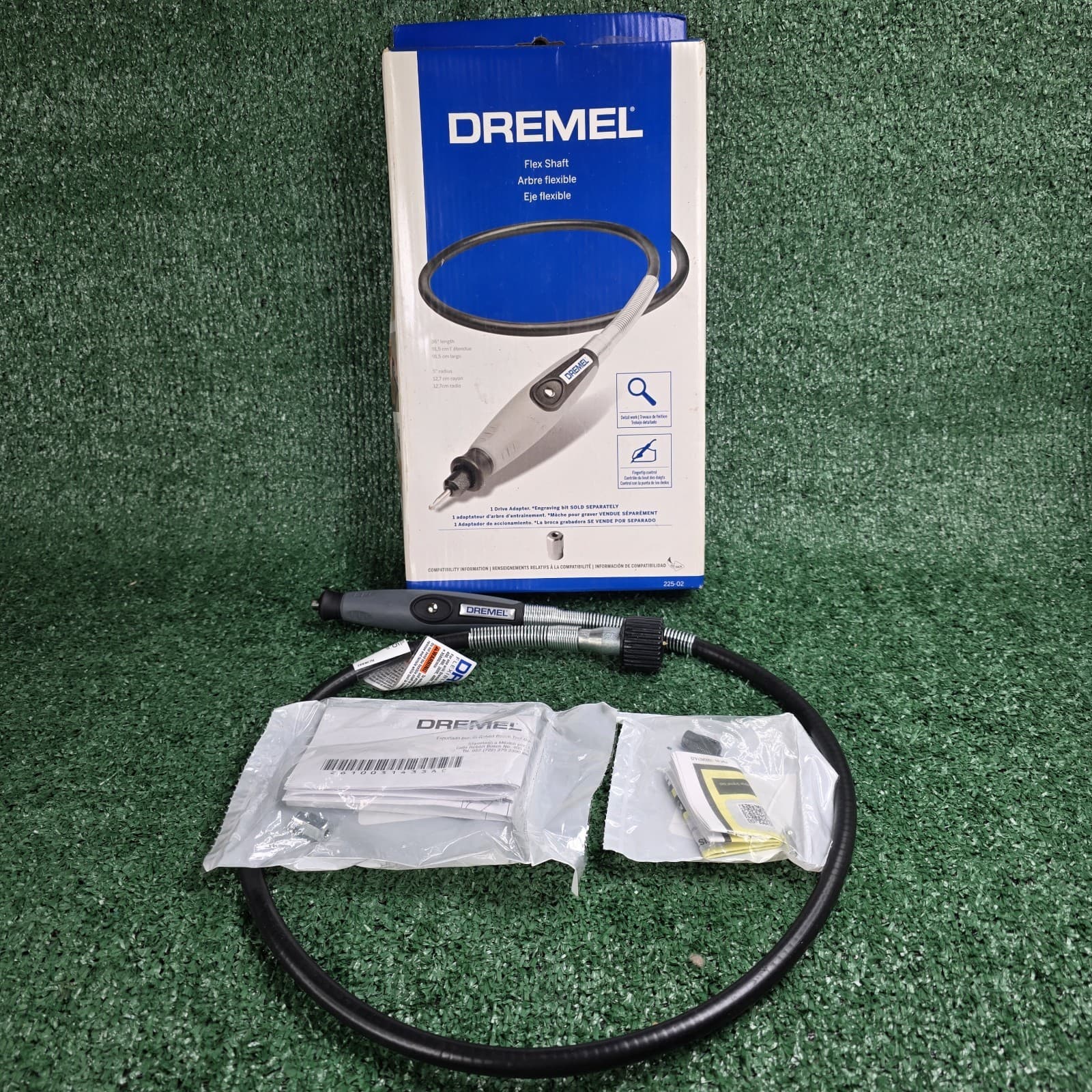 New Open Box Dremal Flex 36" Shaft 6" Bend Radius 1/8 Collet Included