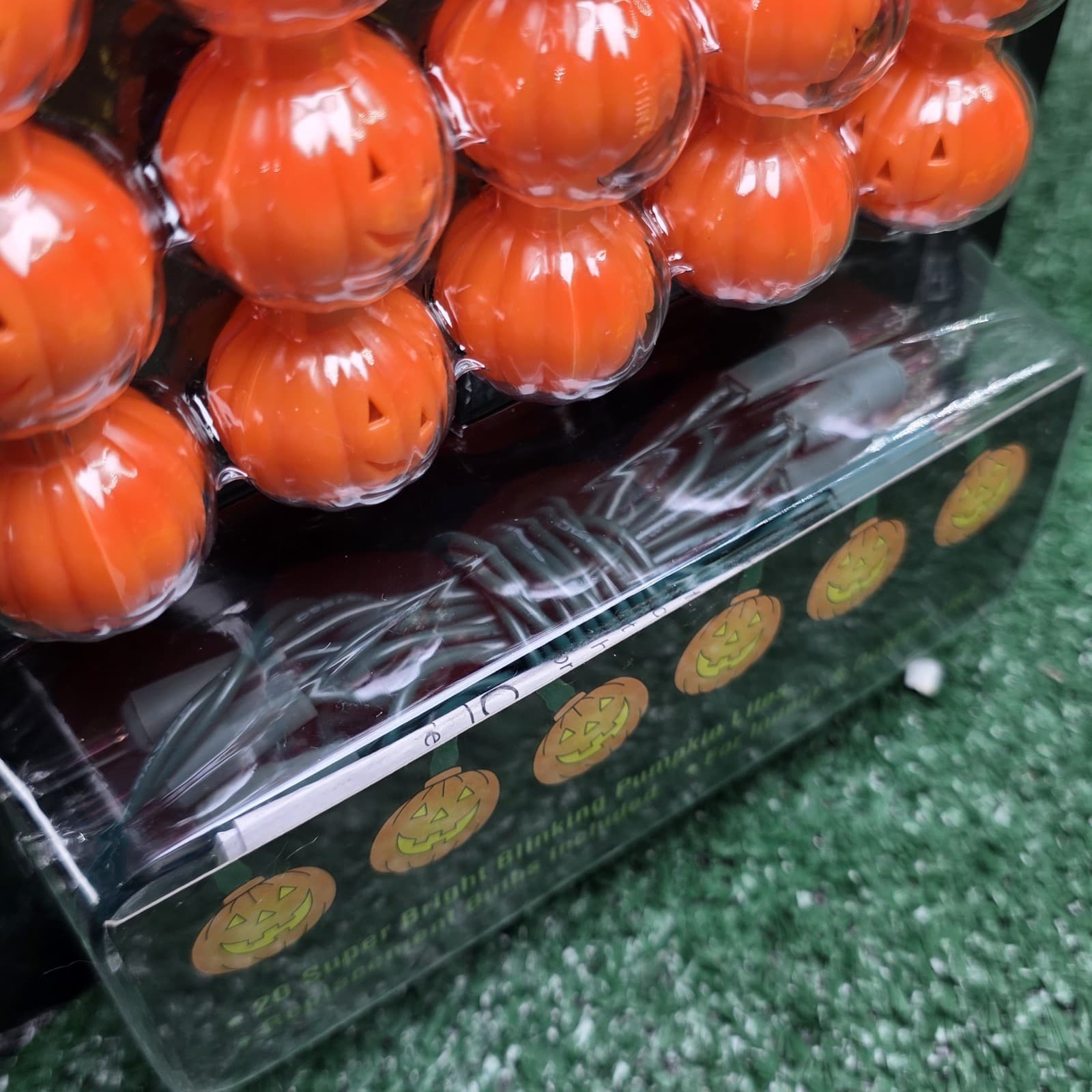VTG HALLOWEEN SUPER LIGHTS FLASHING MINI PUMPKINS 20CT INDOOR & OUTDOOR KMART - Thumbnail 3