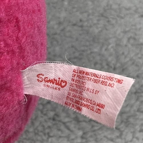 Vintage 2002 Sanrio Smiles Hello Kitty Pink Strawberry Dress 11.5” Plush Rare - Thumbnail 7