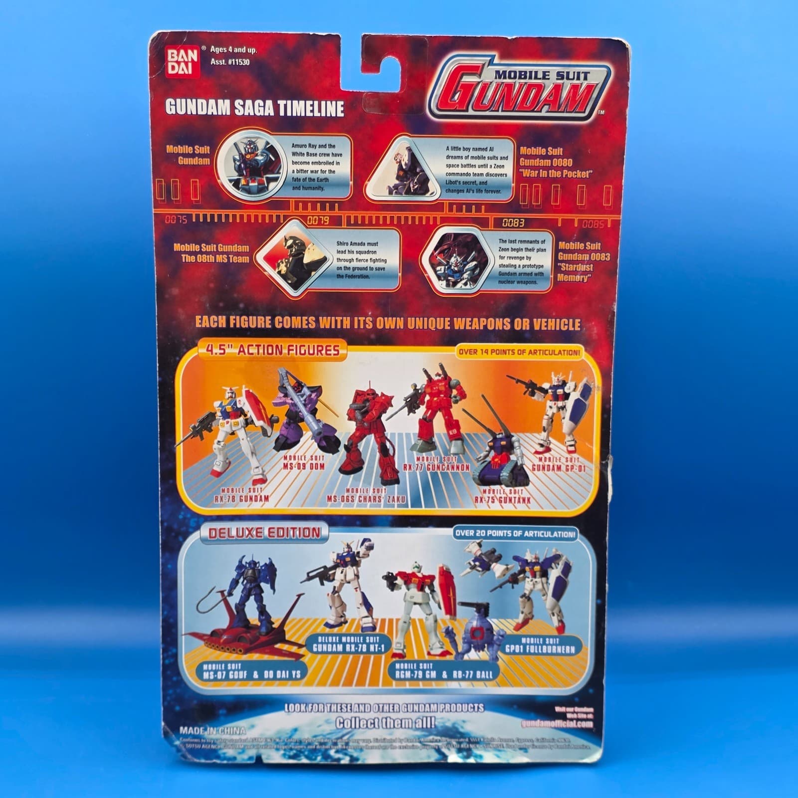 Gundam Mobile Suit Real Type Gundam 4.5" Bandai #11546 Guns Swords SEALED NEW - Thumbnail 4