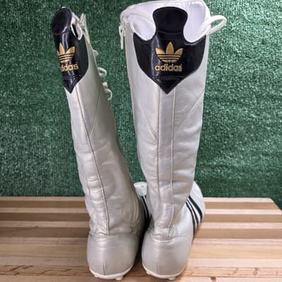 Women's Size 8 ADIDAS Anja Lace-Up Pearl White Wrestling Boots Y2K Rare - Thumbnail 7