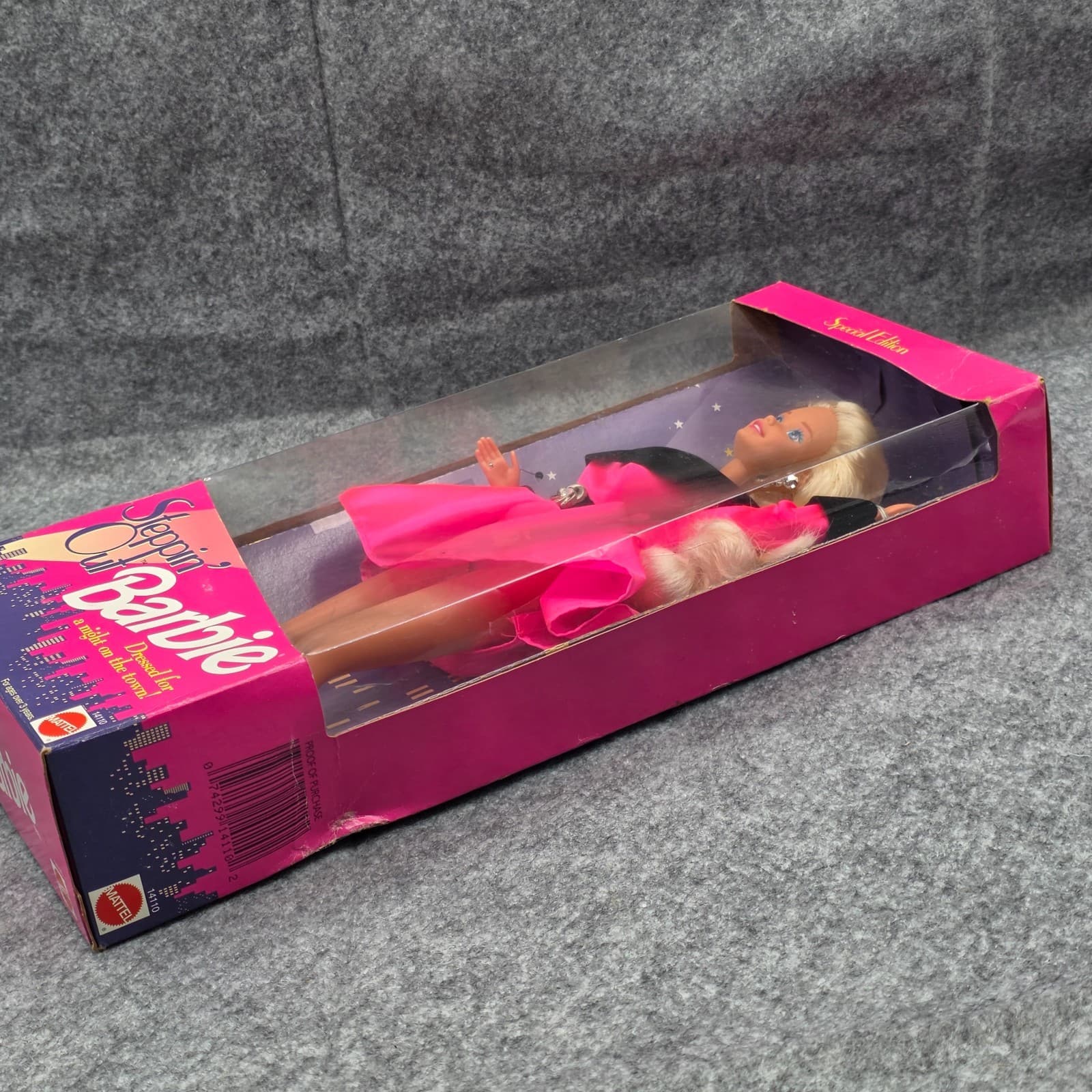 Steppin' Out Barbie Doll 14110 NIB Mattel 1995 New In Box Pink Dress - Thumbnail 7