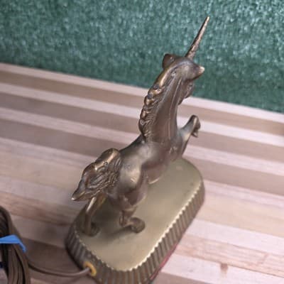 VINTAGE MARKAY UNICORN FIGURAL BRASS LAMP TOUCH DIMMER SWITCH - KOREA - Thumbnail 6