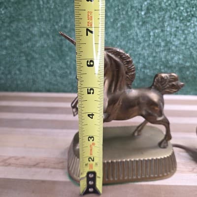 VINTAGE MARKAY UNICORN FIGURAL BRASS LAMP TOUCH DIMMER SWITCH - KOREA - Thumbnail 8