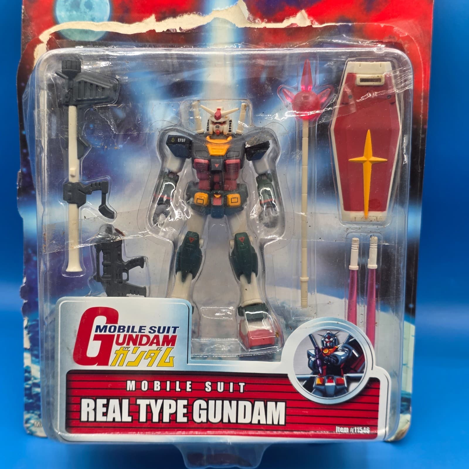 Gundam Mobile Suit Real Type Gundam 4.5" Bandai #11546 Guns Swords SEALED NEW - Thumbnail 2