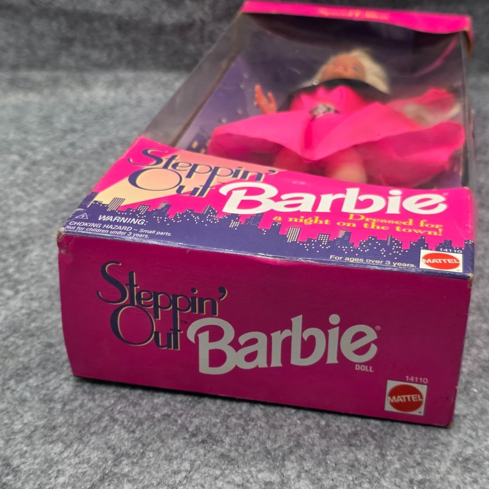 Steppin' Out Barbie Doll 14110 NIB Mattel 1995 New In Box Pink Dress - Thumbnail 6