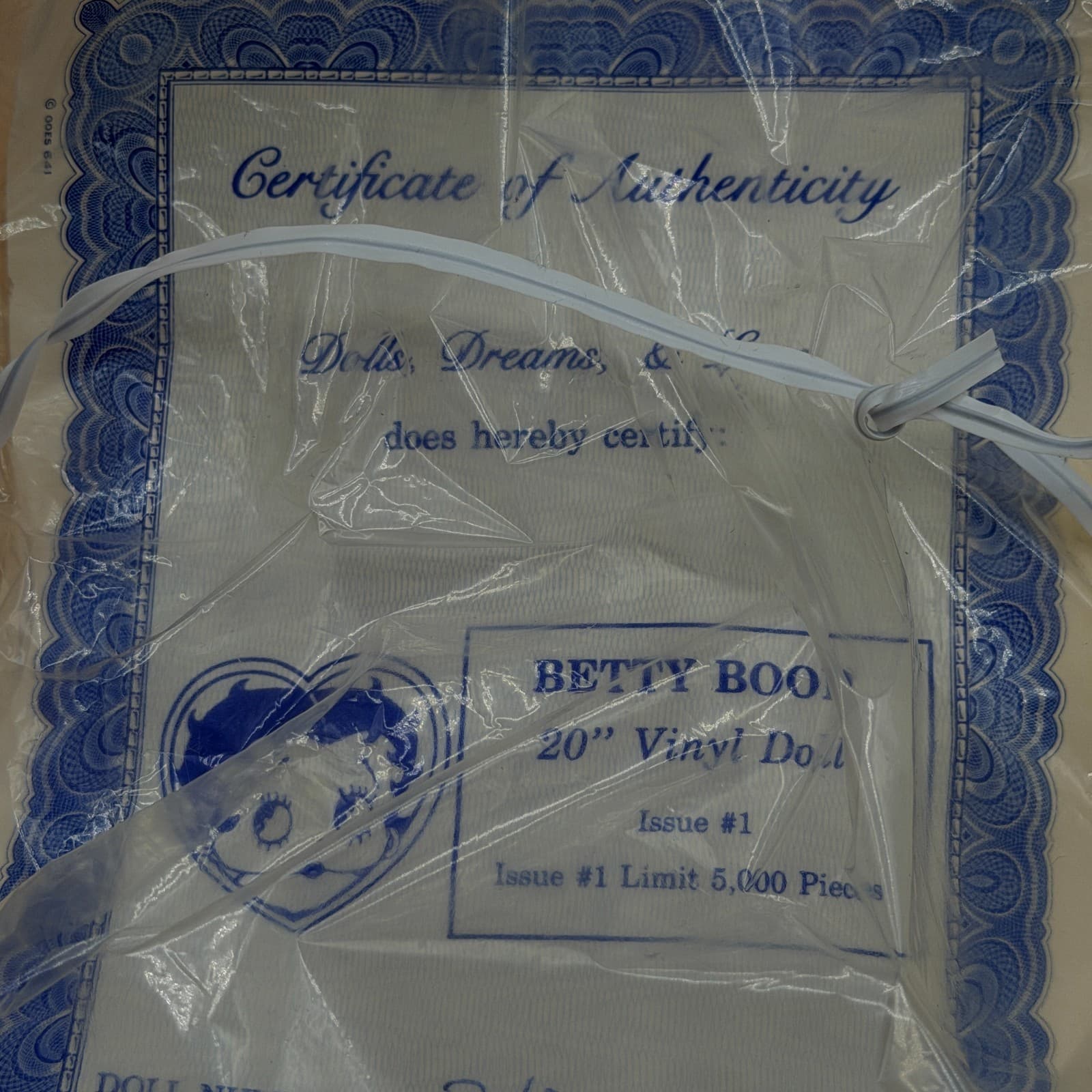 NIB 1984 Betty Boop 20" Doll Lmtd Ed #527/5000 H. Garfinkel Signed COA Issue #1 - Thumbnail 5