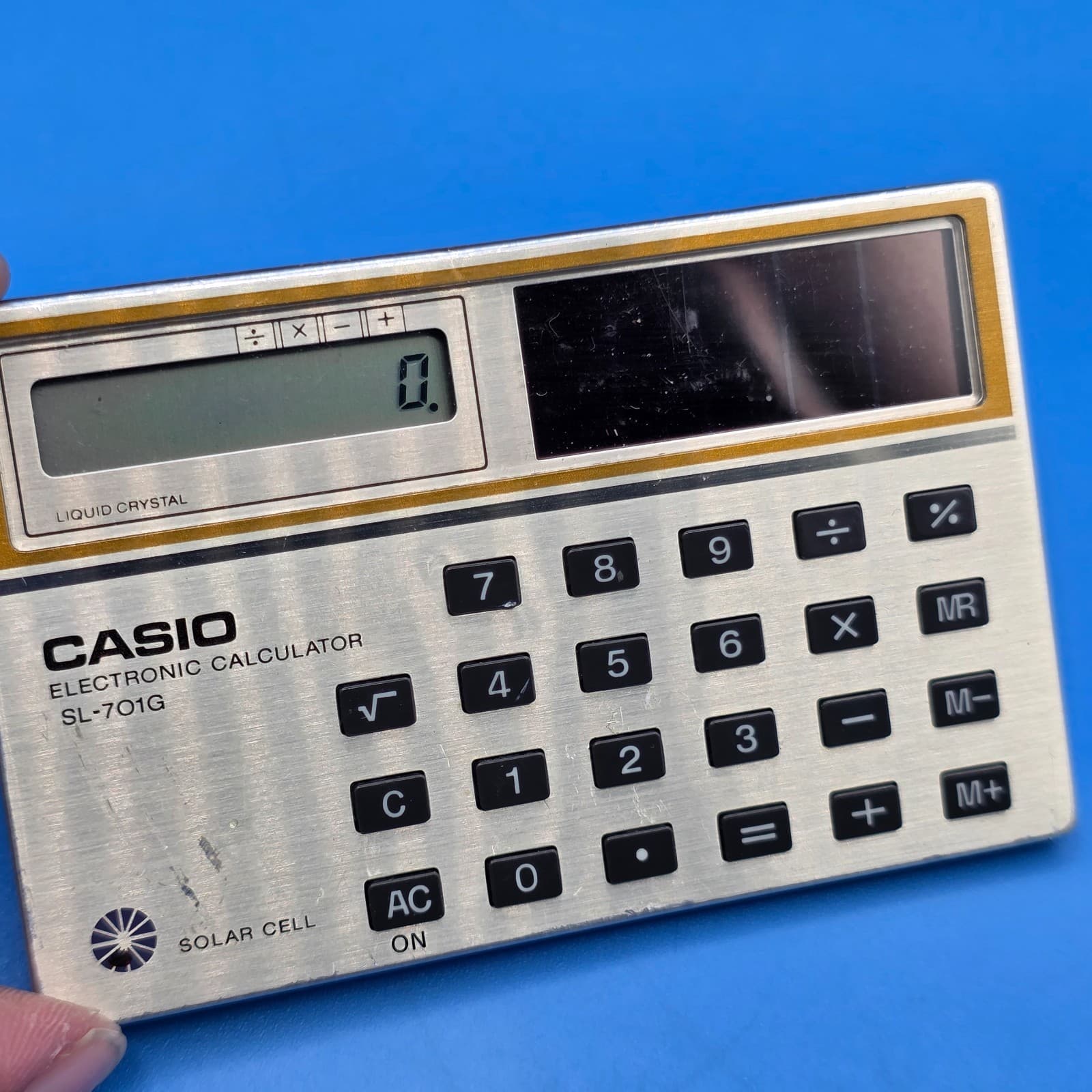 Casio SL-701G Electronic Calculator Slim Series Vintage Japan - Thumbnail 2