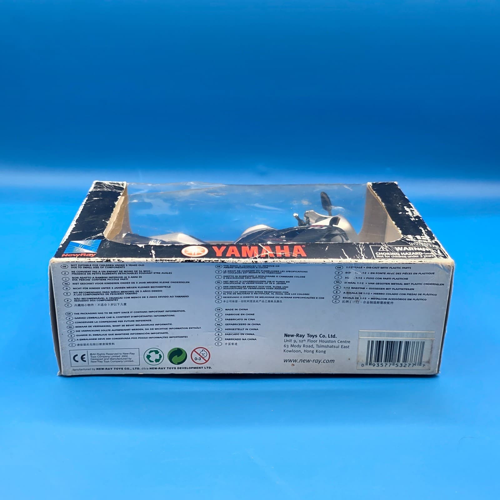 New - NewRay Road Rider Collection 1:12 Die-Cast Metal Yamaha Black/GrayYZF-R1 - Thumbnail 3