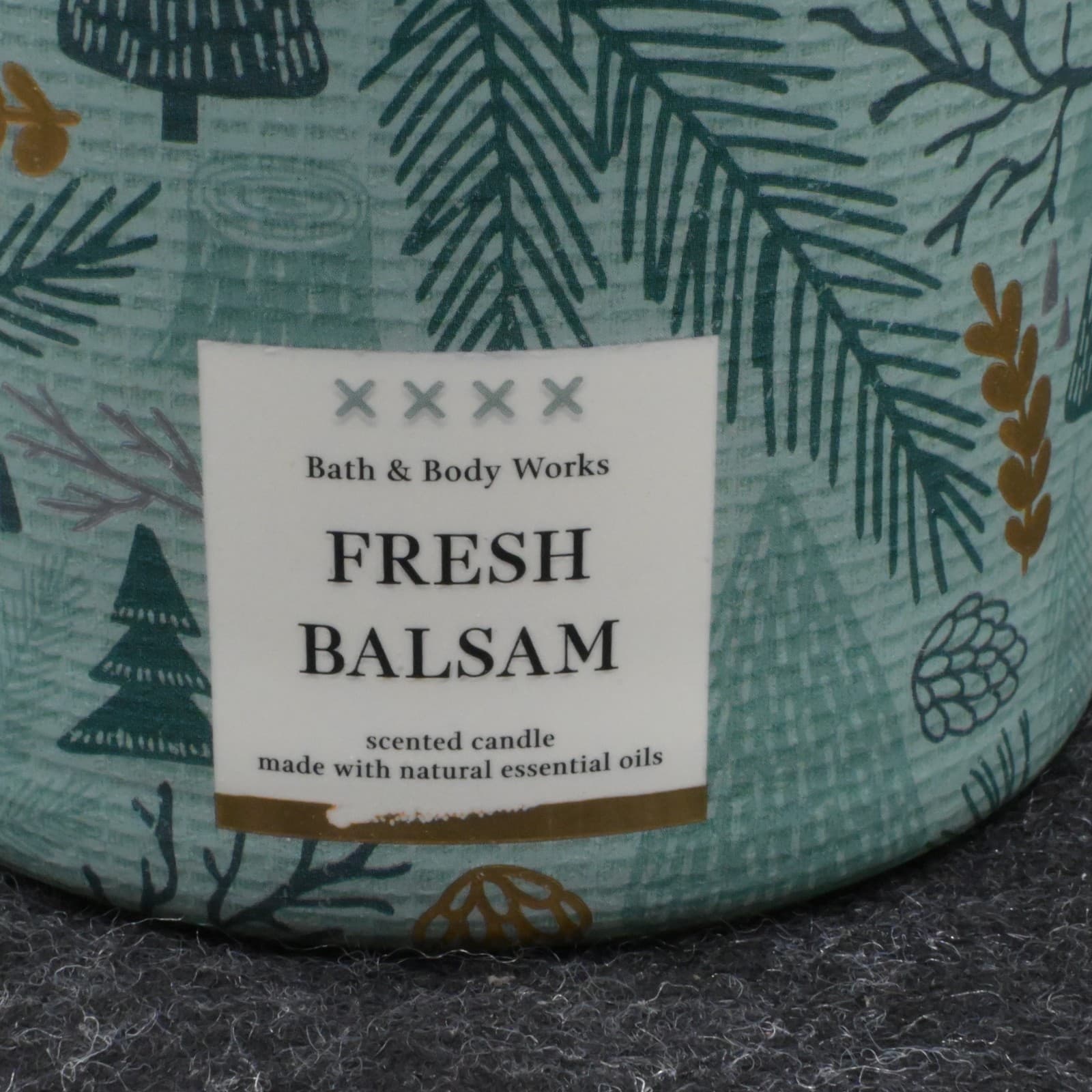 Fresh Balsam Bath & Body Works 3 Wick Scented Candle White Barn - 14.05 Oz - Thumbnail 5