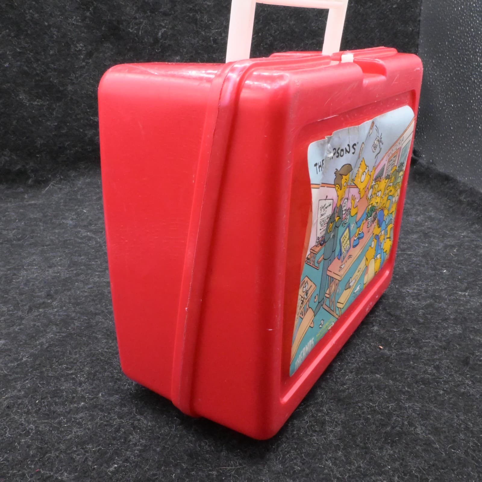 Vintage 1990 Thermos Co The Simpsons Bart Cafeteria Lunchbox No Thermos Cup - Thumbnail 5