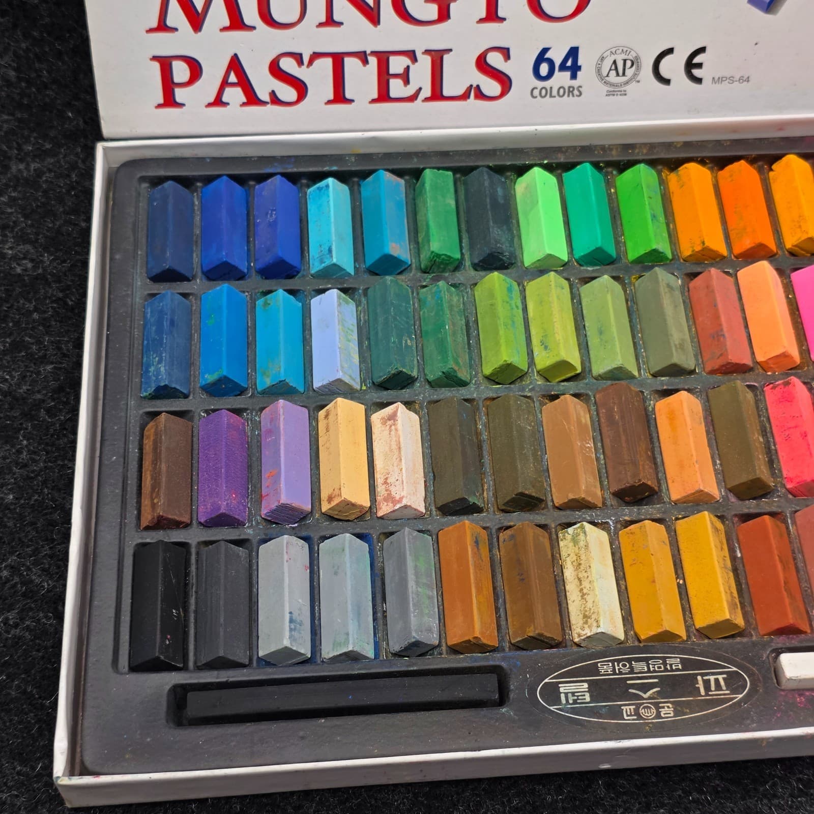Mungyo Pastel Soft Drawing Art Set 64 Colors Set Square Chalk Made in Korea - Thumbnail 4