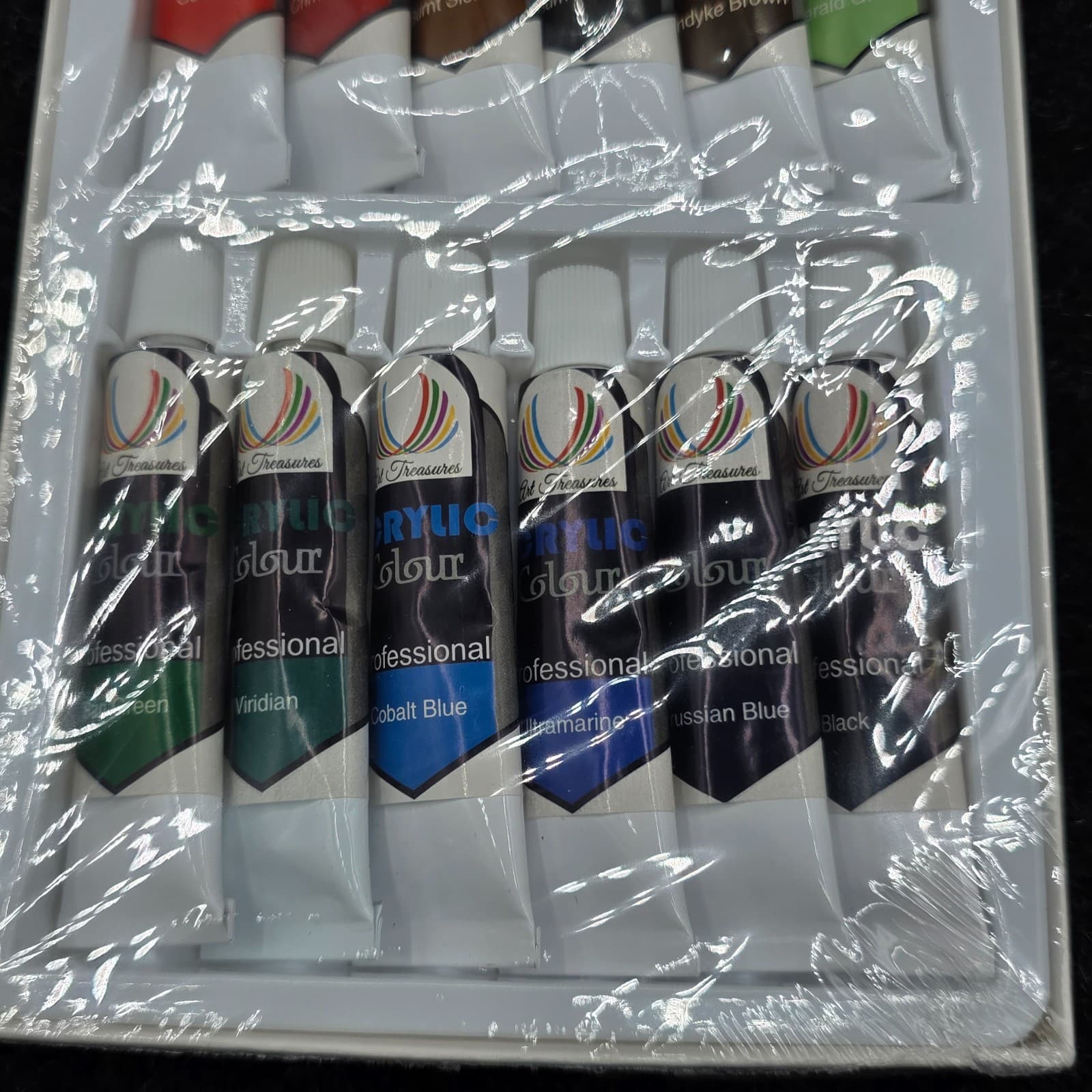 NEW ART TREASURES ACRYLIC PAINT 18 PAINT TUBES - Thumbnail 2