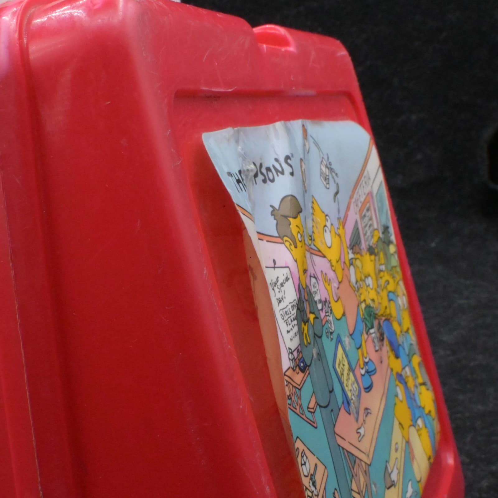 Vintage 1990 Thermos Co The Simpsons Bart Cafeteria Lunchbox No Thermos Cup - Thumbnail 4