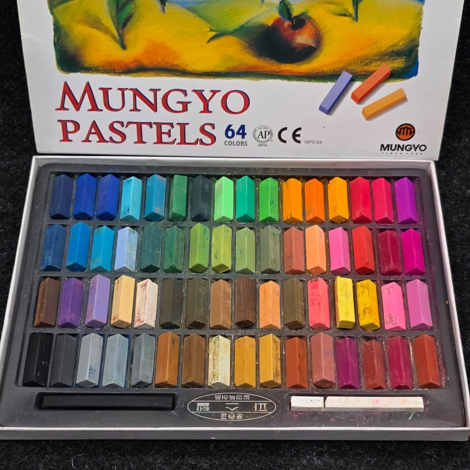 Mungyo Pastel Soft Drawing Art Set 64 Colors Set Square Chalk Made in Korea - Thumbnail 2