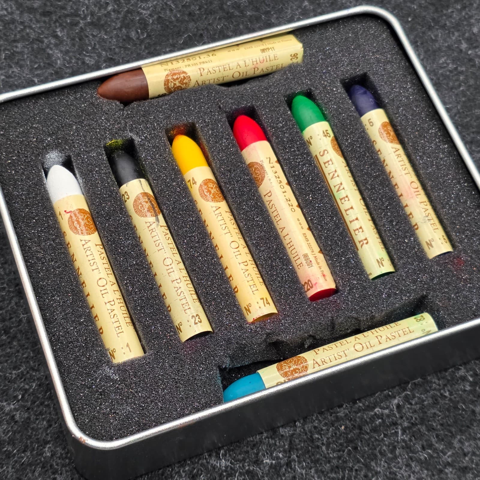 Sennelier Test Pack Pastel Full 6 Stick Set White, Black, Red, Bleu.. - Thumbnail 10