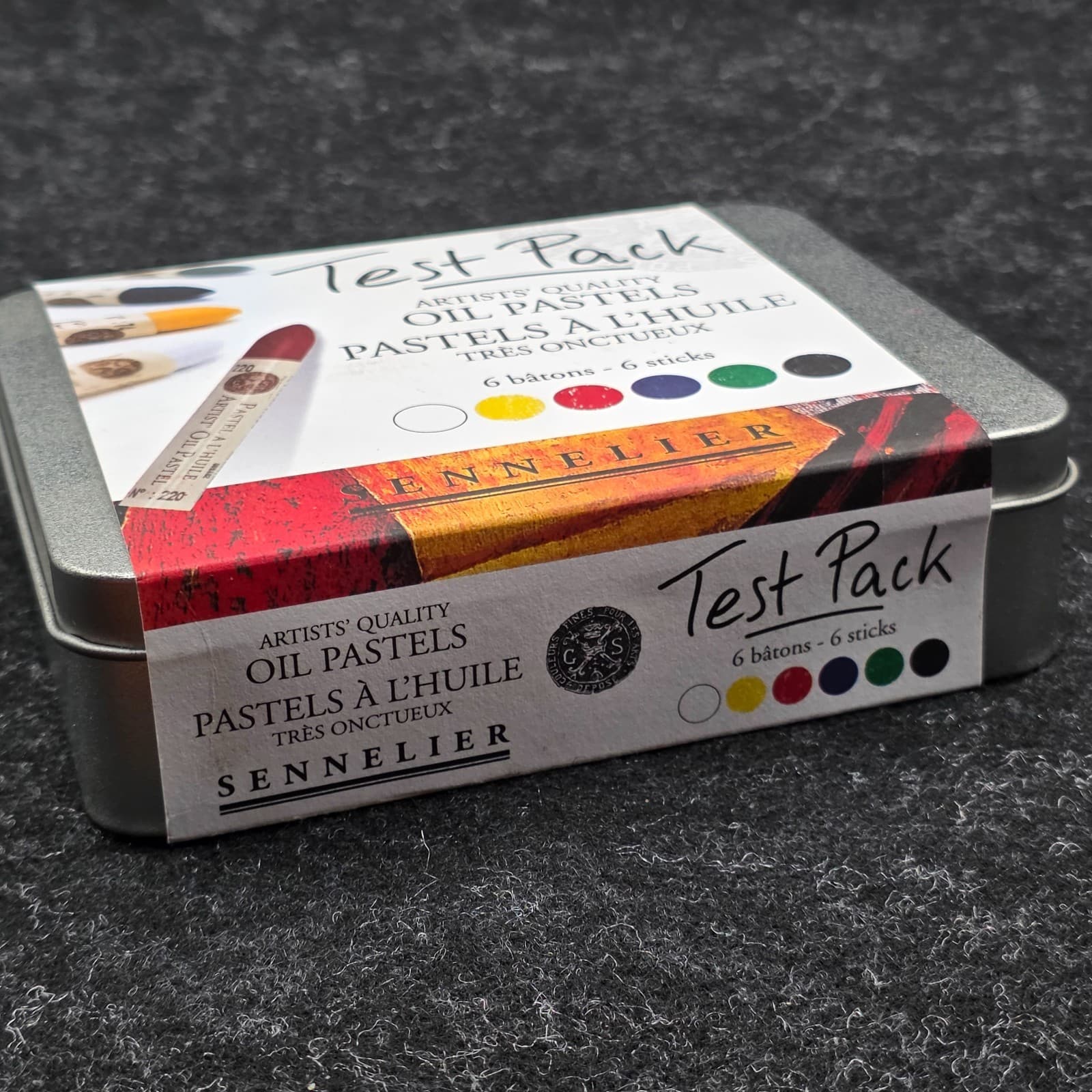 Sennelier Test Pack Pastel Full 6 Stick Set White, Black, Red, Bleu.. - Thumbnail 8