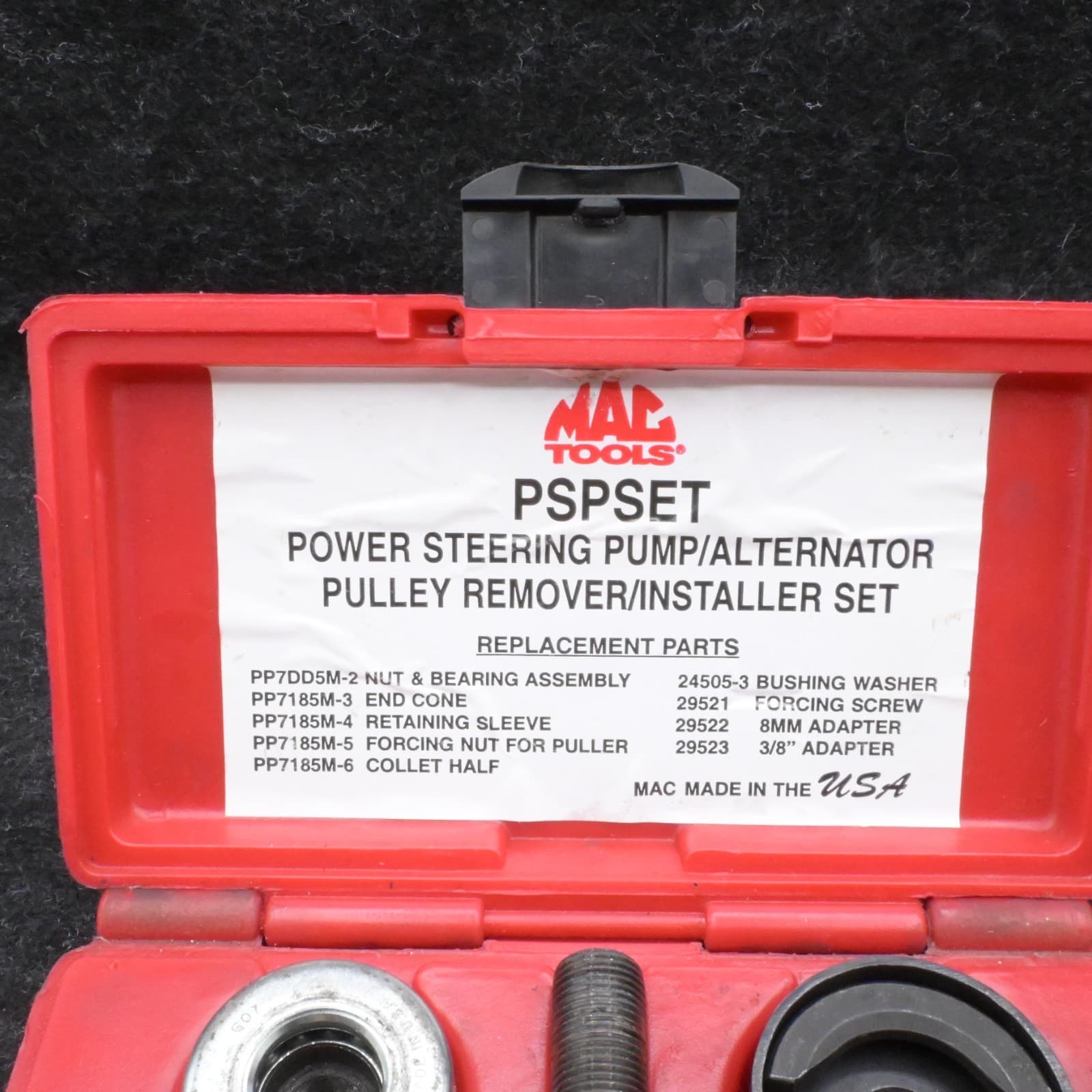 Mac Tools Power Steering Pump/ Alternator Pulley Remover/ Installer Set PSPSET - Thumbnail 7