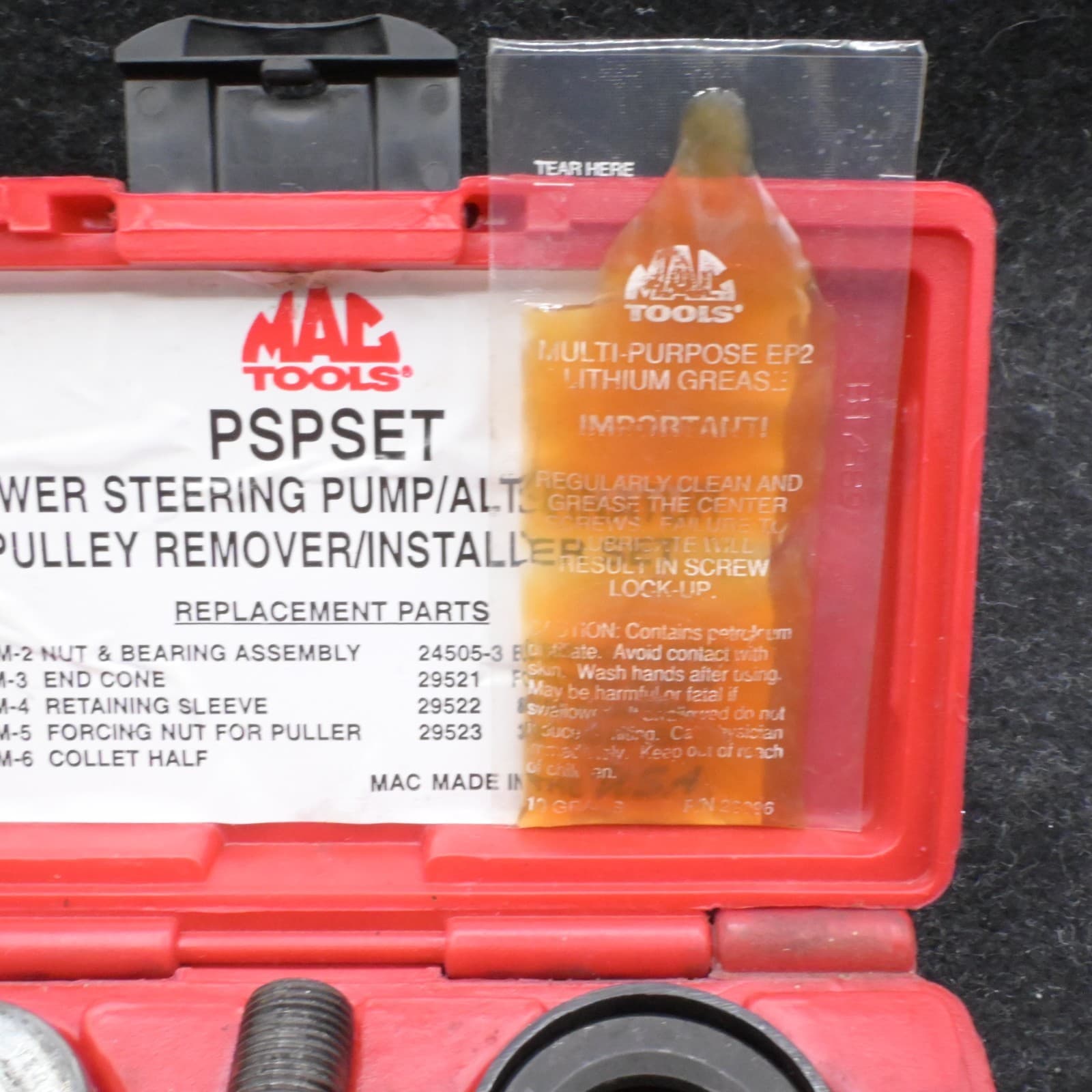 Mac Tools Power Steering Pump/ Alternator Pulley Remover/ Installer Set PSPSET - Thumbnail 6