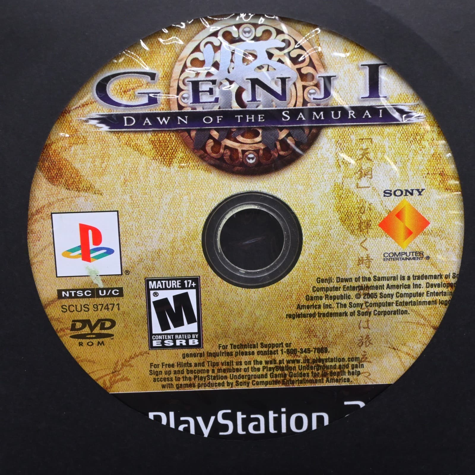 Genji Dawn of the Samurai Playstation Two PS2 - Disc Only Loose Tested - Thumbnail 2