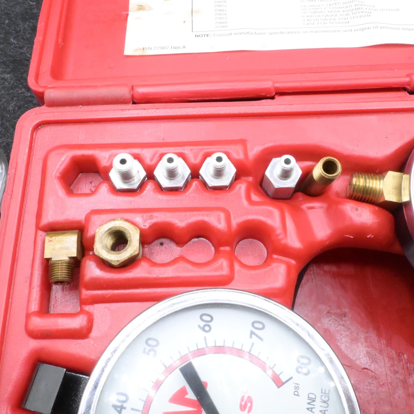 MAC Tools TPT455M Transmission / Oil Pressure Test Kit- Case & Some Adaptor - Thumbnail 8
