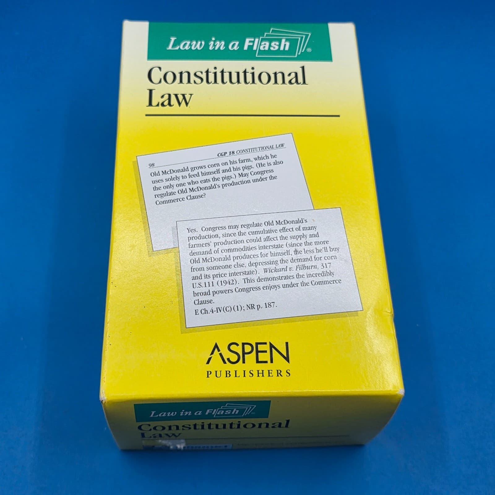 Constitutional Law Law in a Flash - Cards 2003 by Steven Emanuel - Thumbnail 6