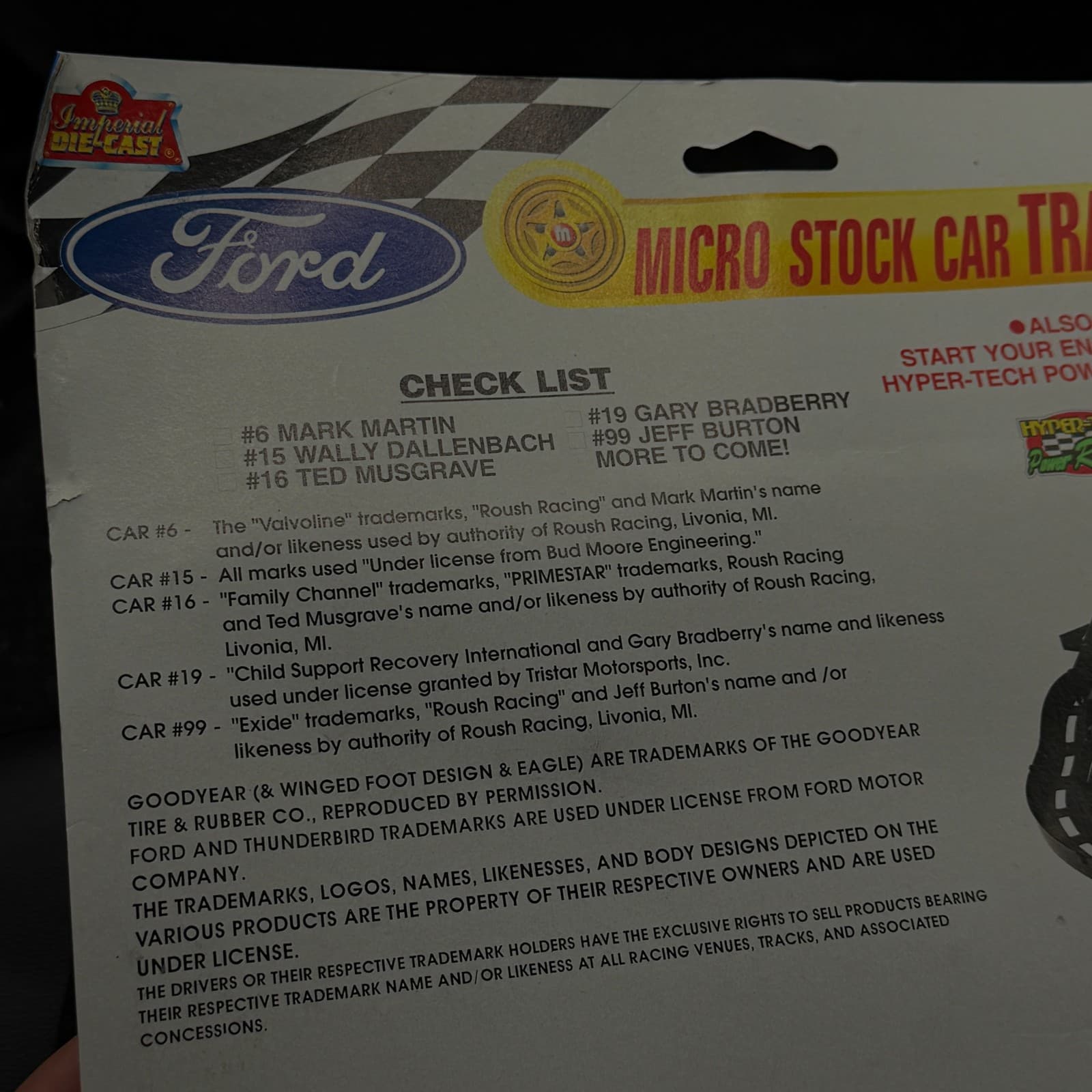 Vintage 1997 Imperial Ford Racing Team Micro Stock Car Transporter - Thumbnail 9