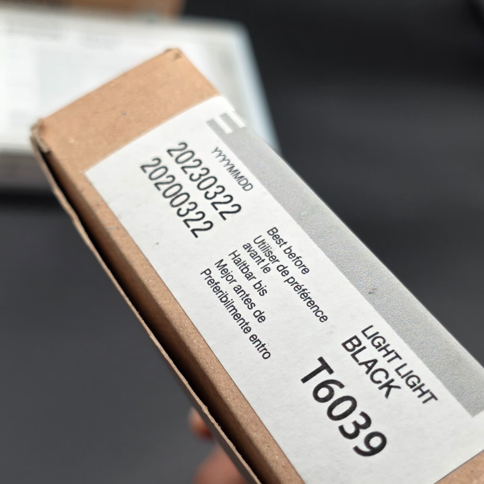Genuine Epson T6039 Light Light Black Genuine Ink Cartridge Date: MARCH 2020 - Thumbnail 4