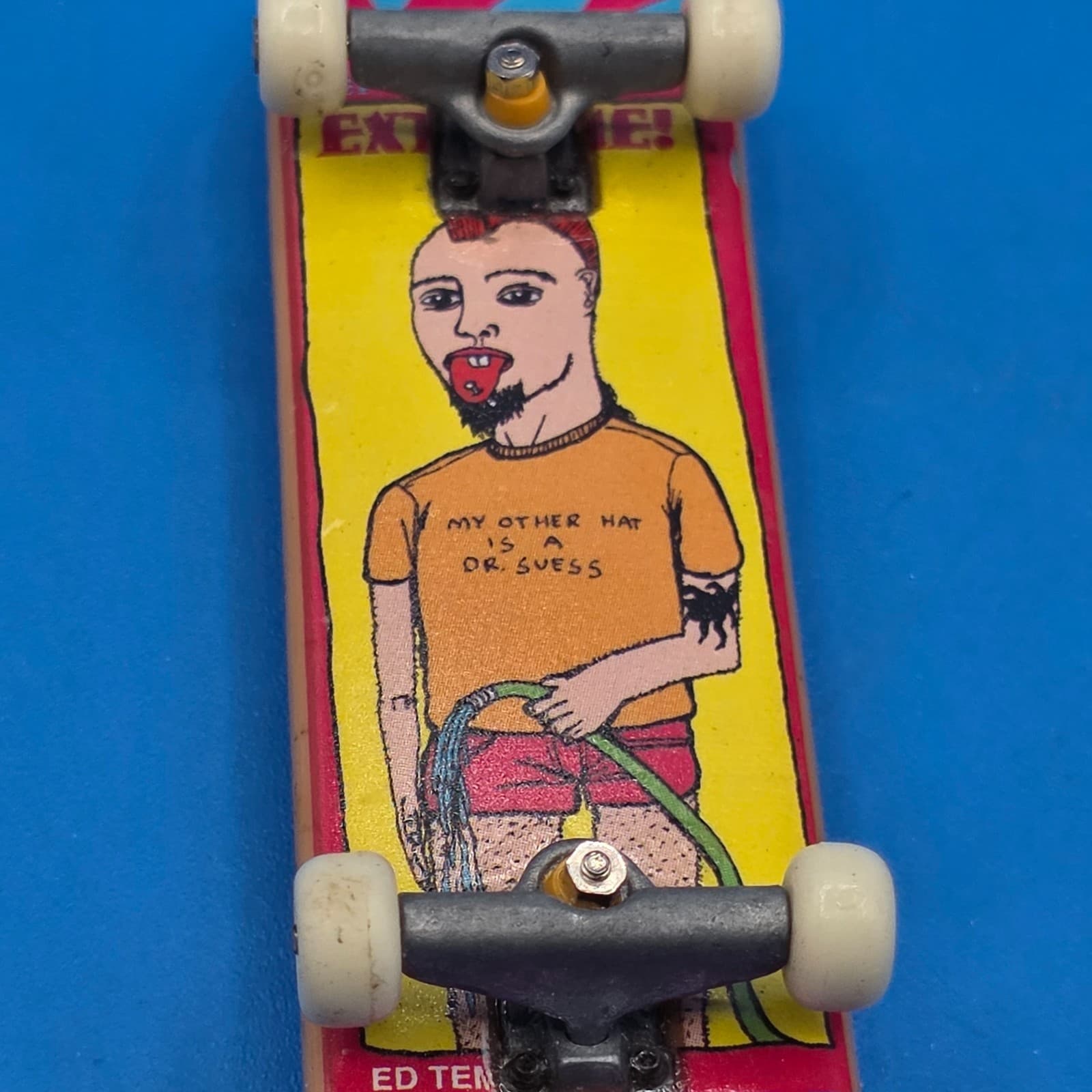 Ed Templeton Toy Machine Tech Deck skateboard 96mm fingerboard rare vintage Bam - Thumbnail 4