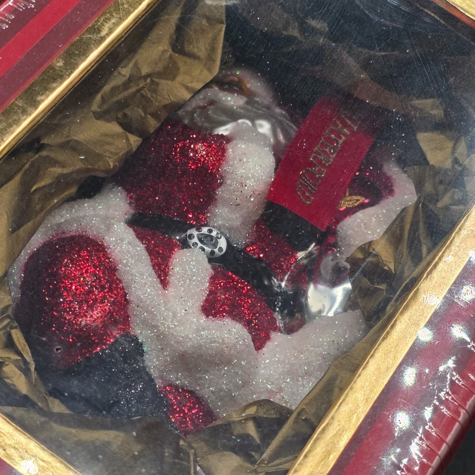 NEW Waterford Holiday Heirloom Blown Glass Romance Santa Christmas ornament - Thumbnail 8