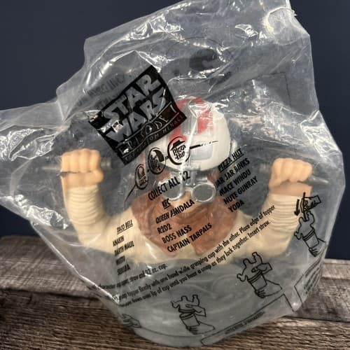 Set Of 3 Vintage Star Wars Episode 1 1999 Cup Toppers Taco Bell KFC Pizza Hut - Thumbnail 3