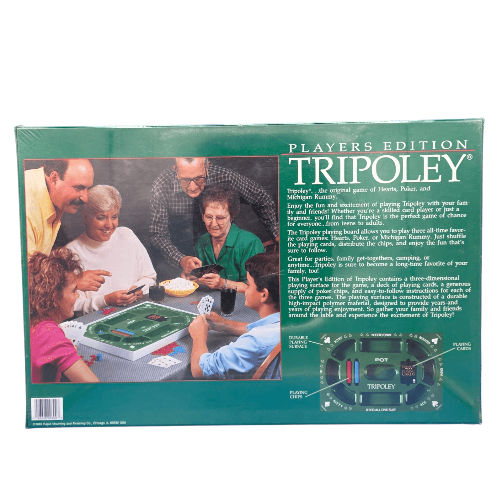Vintage 1989 TRIPOLEY Players Edition No. 300 Rummy Hearts & Poker NEW SEALED - Thumbnail 4