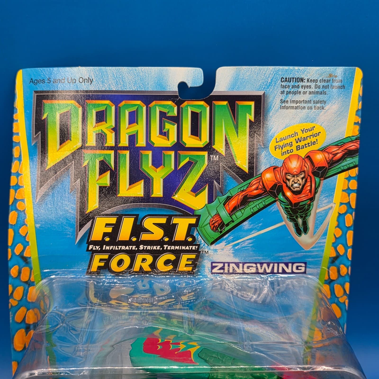 Dragon Flyz FIST Force ZINGWING Figure Shooter 1995 GALOOB unused Rare MOC - Thumbnail 3