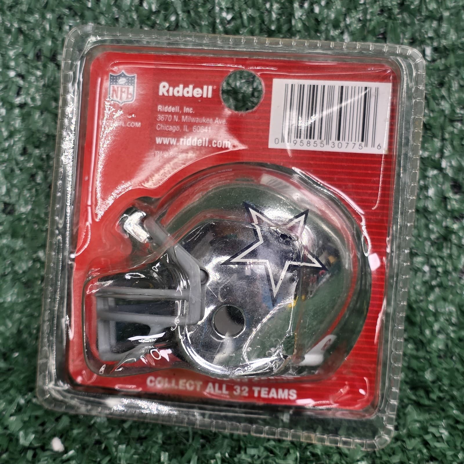 Dallas Cowboys Riddell Mini Helmet Pocket Chrome NFL Football New Sealed - Thumbnail 3