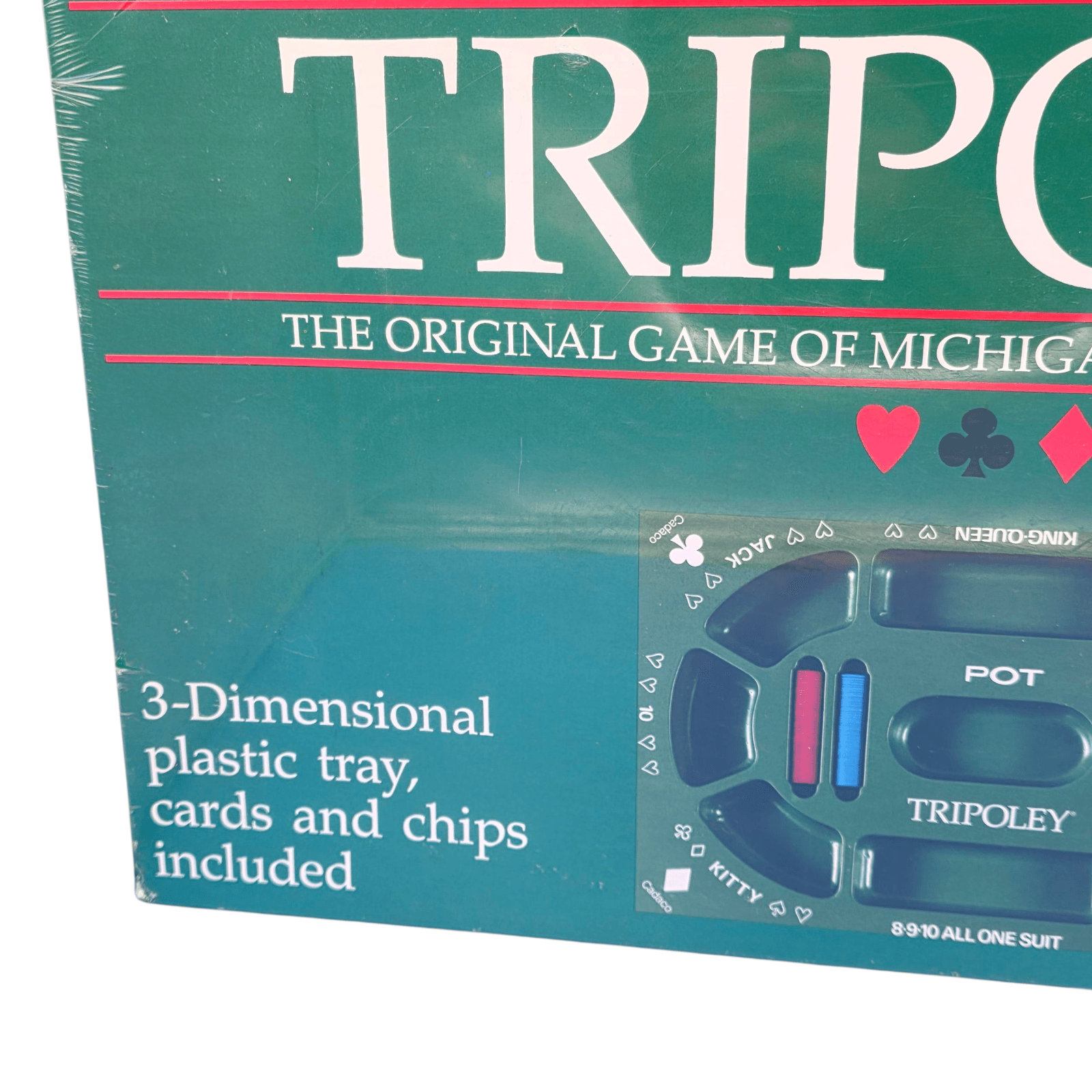 Vintage 1989 TRIPOLEY Players Edition No. 300 Rummy Hearts & Poker NEW SEALED - Thumbnail 2