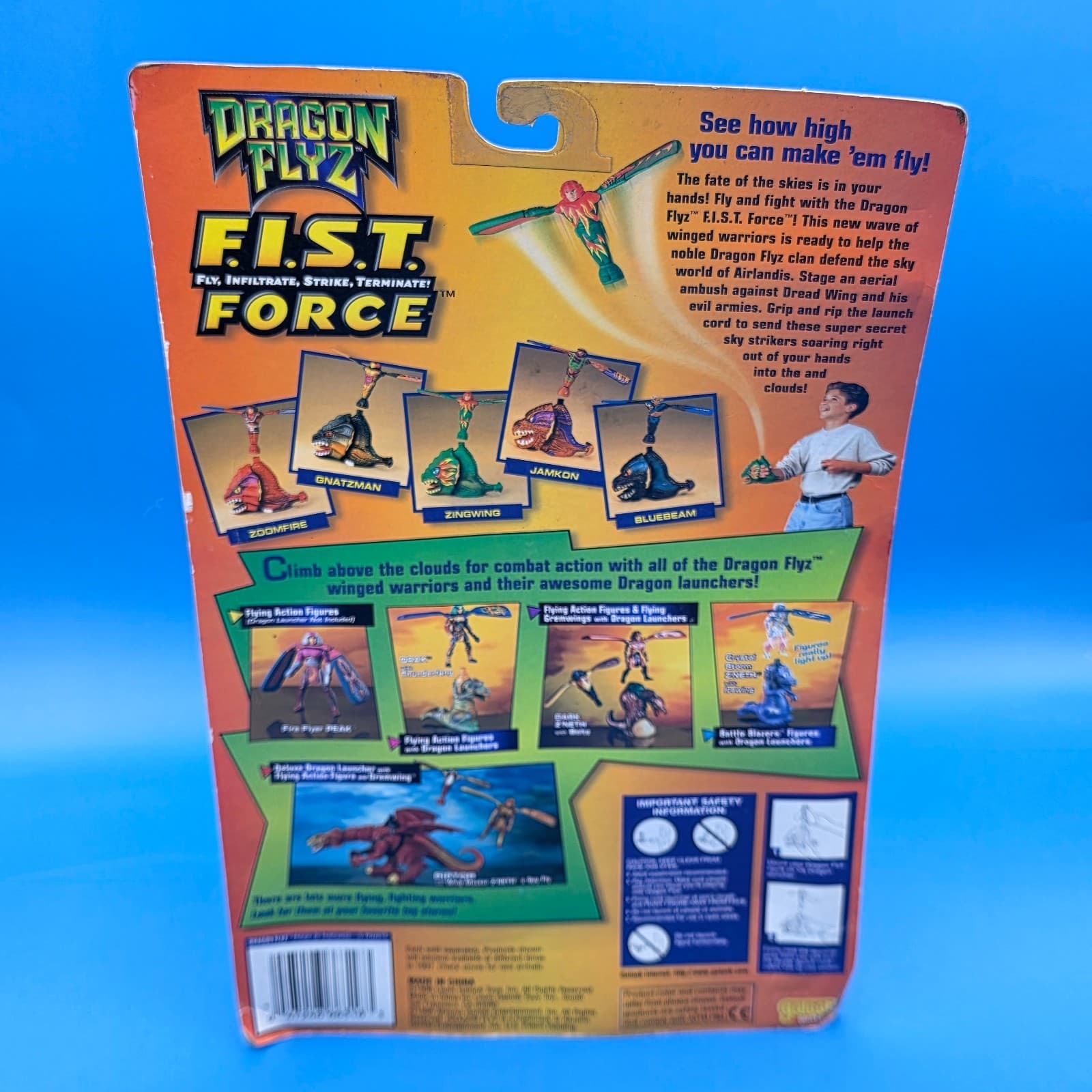 Dragon Flyz FIST Force ZINGWING Figure Shooter 1995 GALOOB unused Rare MOC - Thumbnail 5
