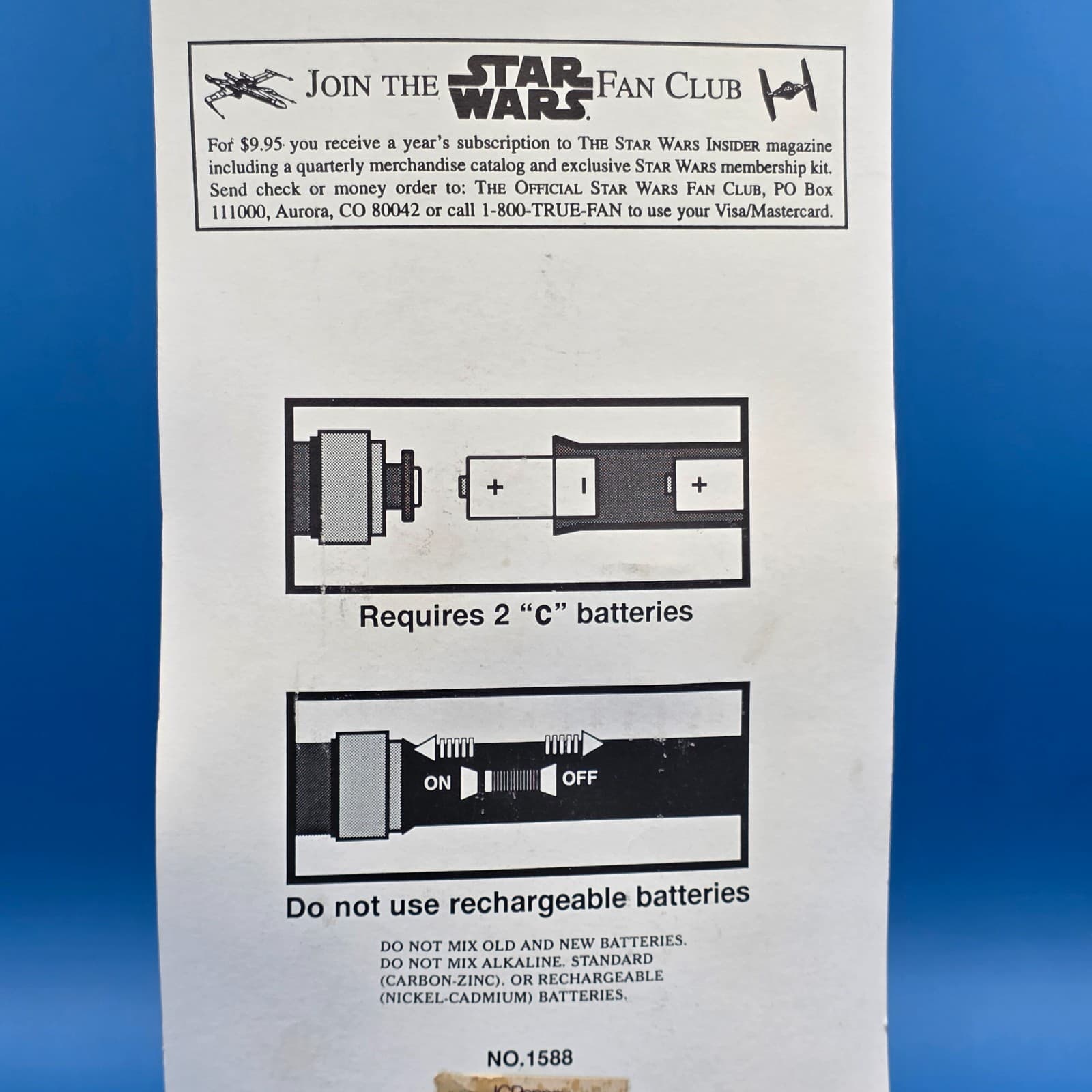 RARE Vtg Star Wars Rubies 1995 Lightsaber #1588 Lights Up Expandable to 36”New - Thumbnail 8