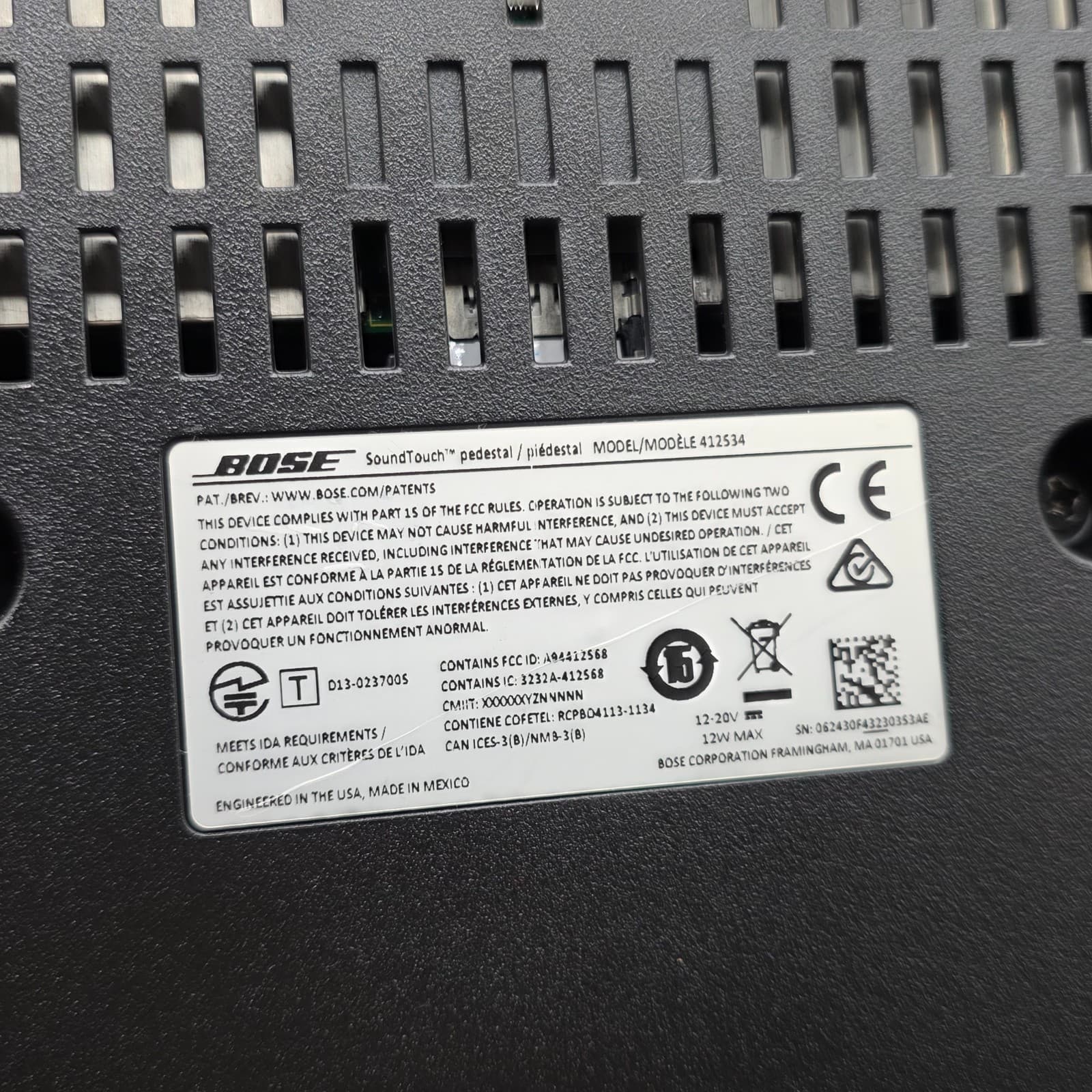 FOR PARTS OR REPAIR Bose SoundTouch Wi-Fi Pedestal Model 412534 Does Not Work - Thumbnail 10