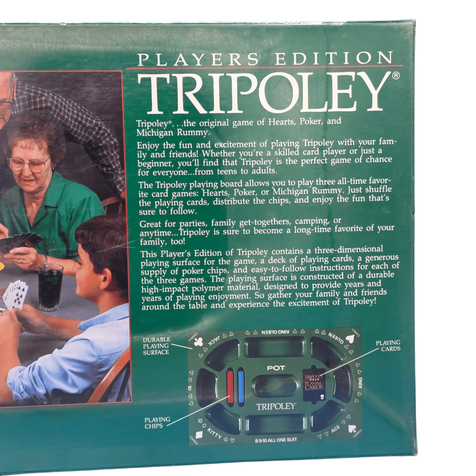 Vintage 1989 TRIPOLEY Players Edition No. 300 Rummy Hearts & Poker NEW SEALED - Thumbnail 7