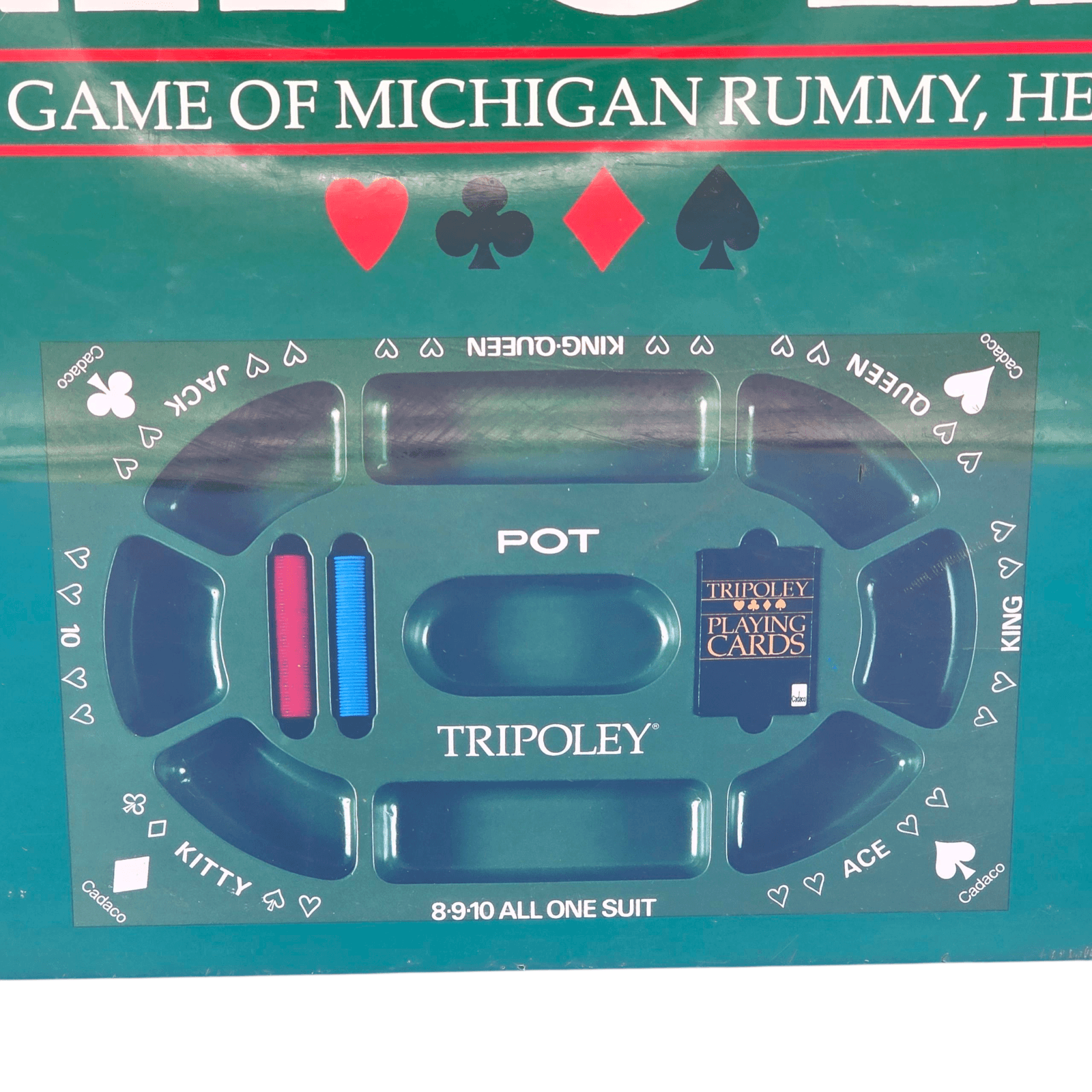 Vintage 1989 TRIPOLEY Players Edition No. 300 Rummy Hearts & Poker NEW SEALED - Thumbnail 3