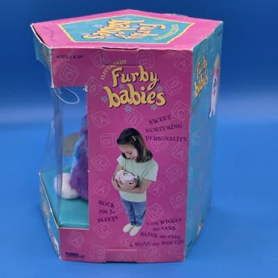 Vintage 1999 Tiger Furby Babies Purple Blue 70-940 BLUE CHANGE NEW - Thumbnail 4