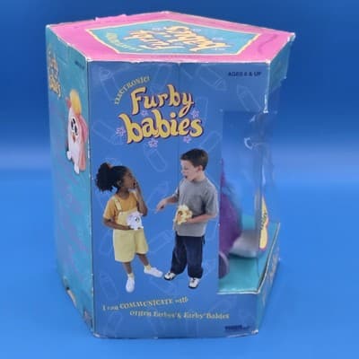 Vintage 1999 Tiger Furby Babies Purple Blue 70-940 BLUE CHANGE NEW - Thumbnail 7