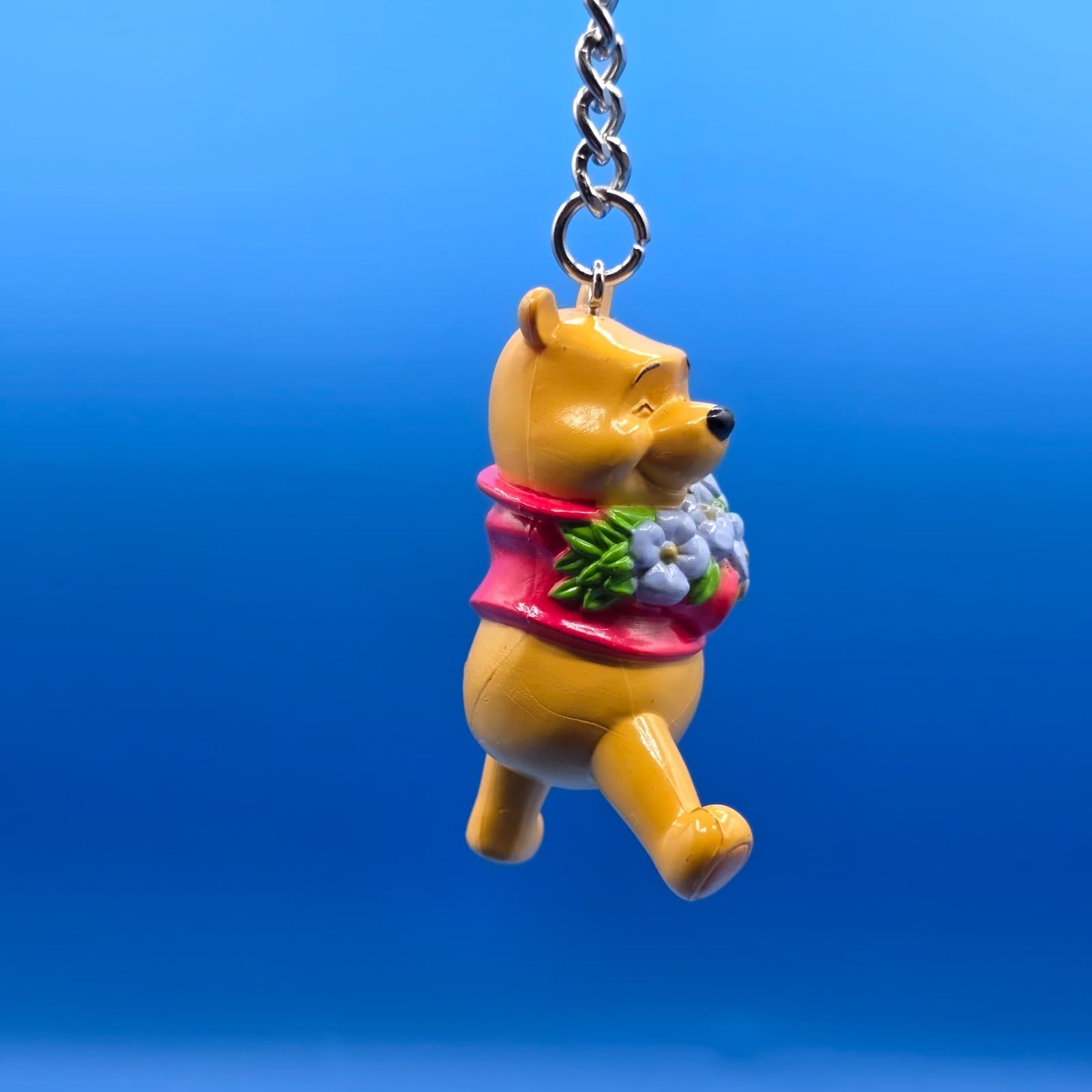 Disney Winnie the Pooh with Flowers 3D PVC Keychain Backpack Clip Pooh Bear - Thumbnail 6