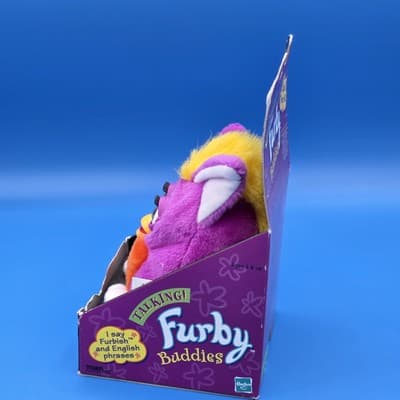 1999 Talking Furby Buddies Tiger Hasbro Yellow Orange Purple Brand New 70-751 - Thumbnail 5