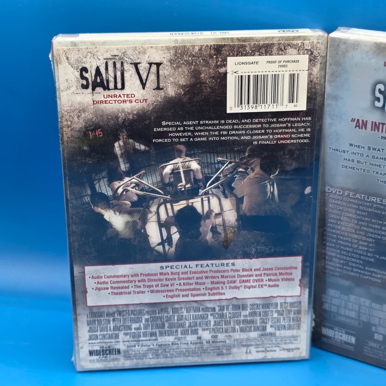 Saw VI & IV (DVD, 2009) New Widescreen Unrated Director's Cut - Thumbnail 2